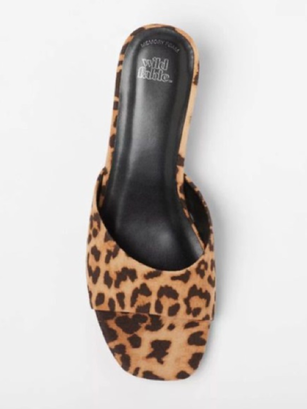 wild fable Leopard Print Open-Toe Slide in Brown/Black